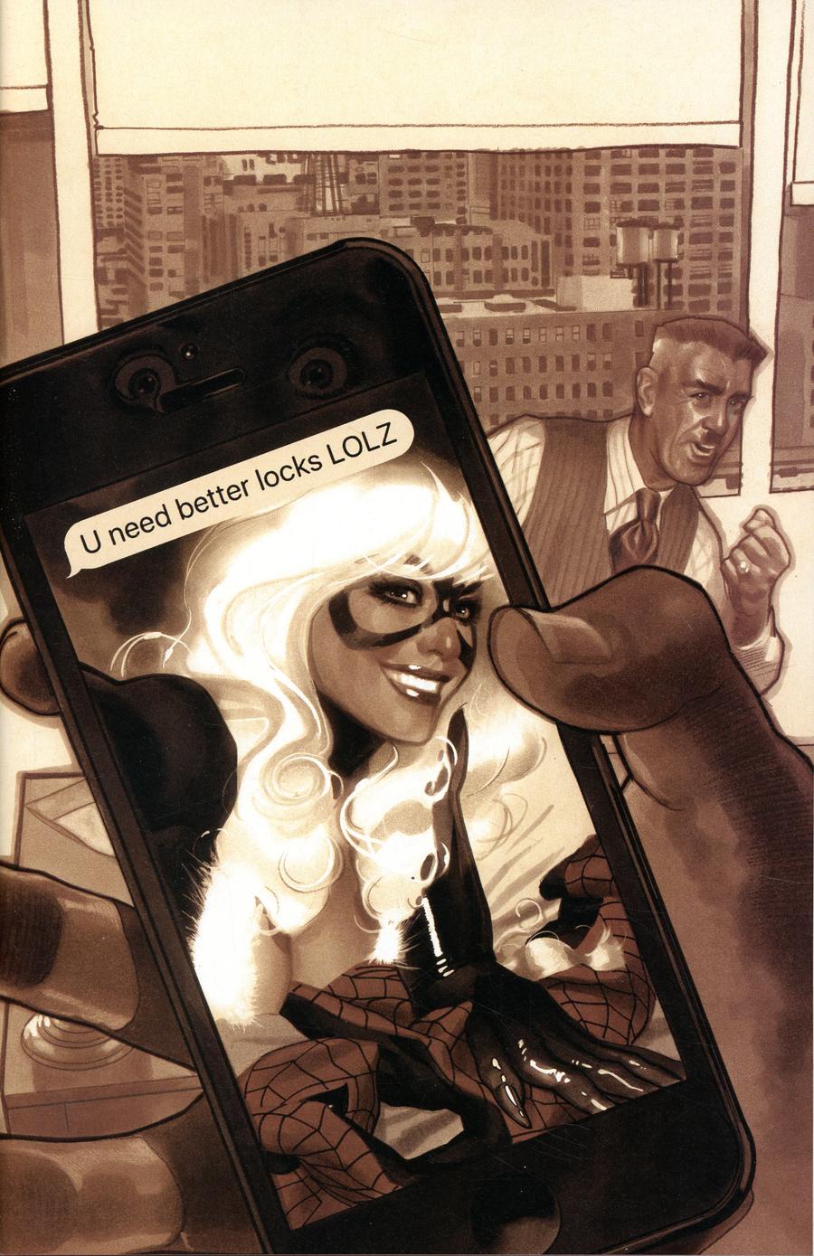 Amazing Spider-Man Vol 5 #1 Cover Y Comic Sketch Art Exclusive Adam Hughes Sepia Tone Variant Cover