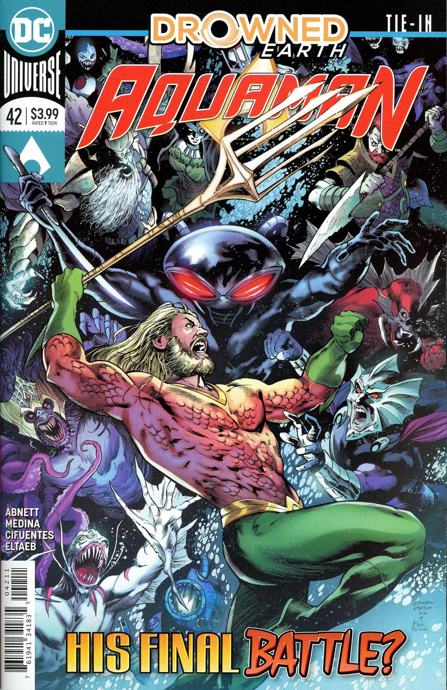 Aquaman Vol 6 #42 Cover A Regular Eduardo Pansica Cover (Drowned Earth Tie-In)