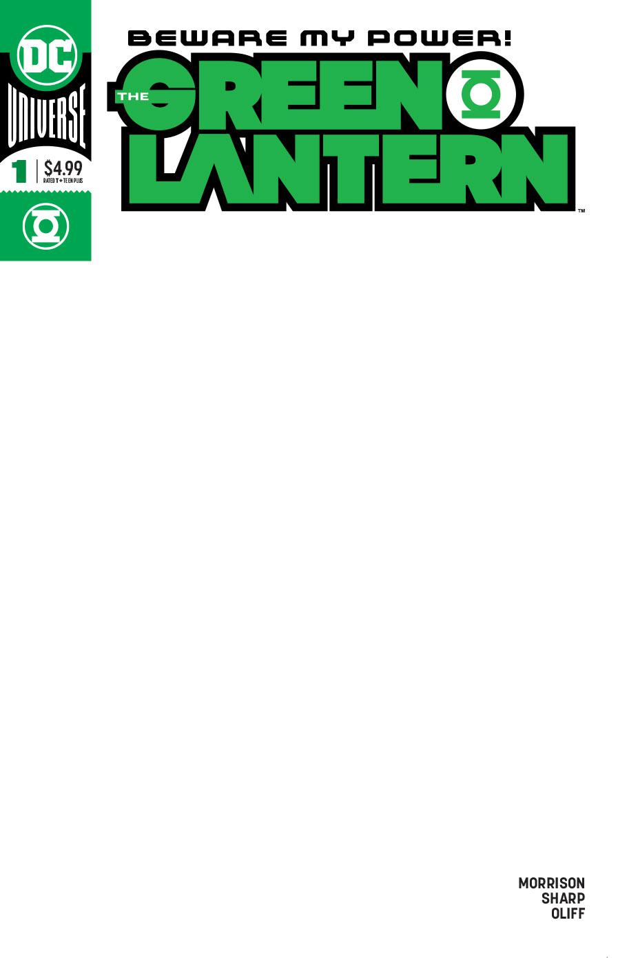 Green Lantern Vol 6 #1 Cover C Variant Blank Cover