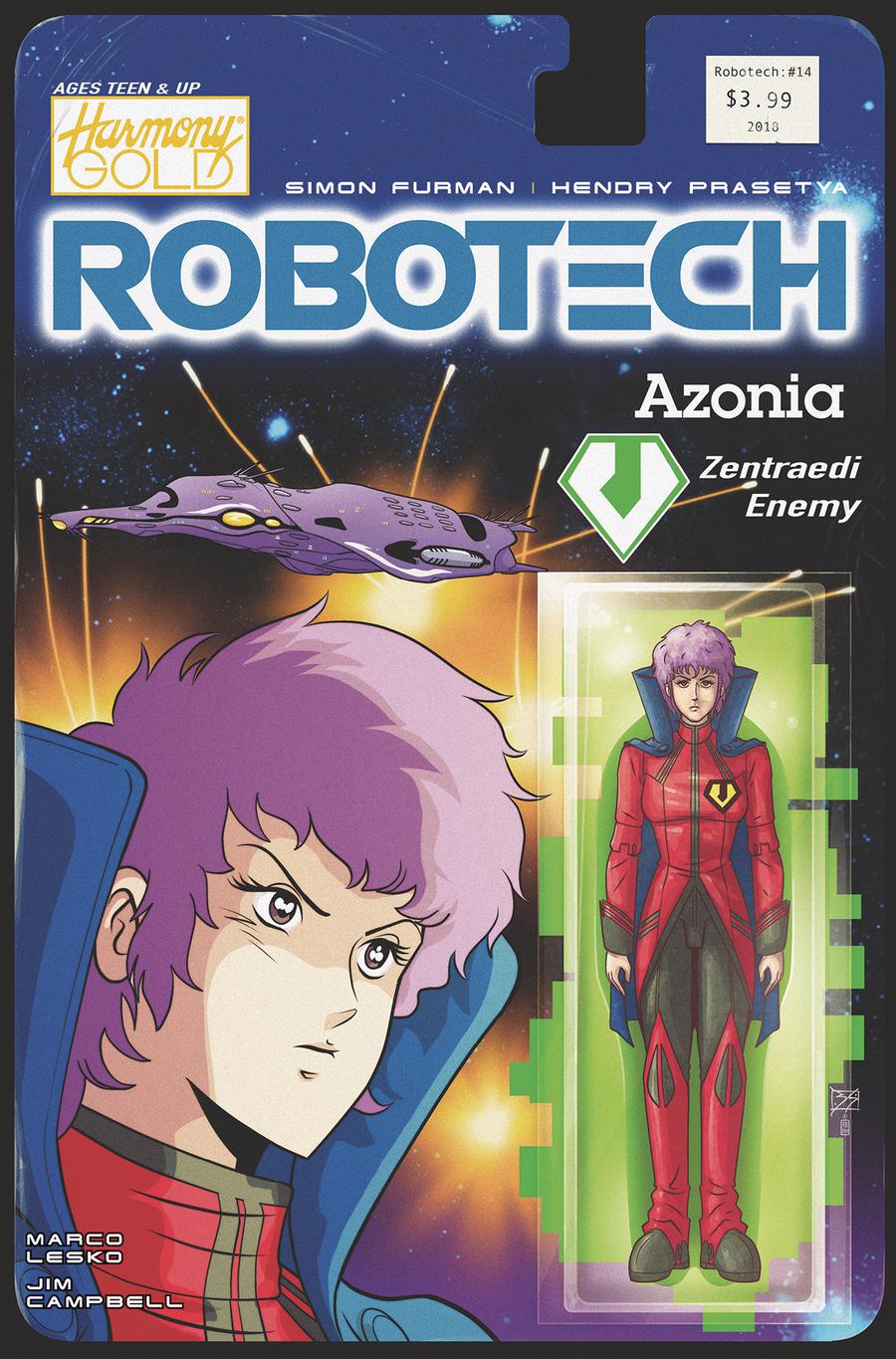 Robotech Vol 3 #14 Cover B Variant Blair Shedd Action Figure Cover