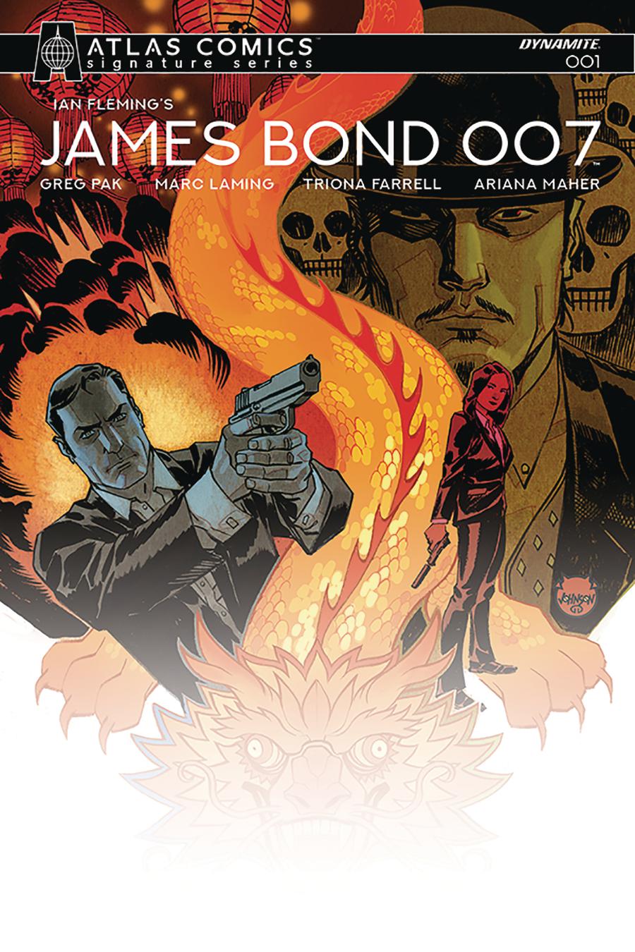 James Bond 007 #1 Cover J Atlas Comics Signature Series Signed By Greg Pak