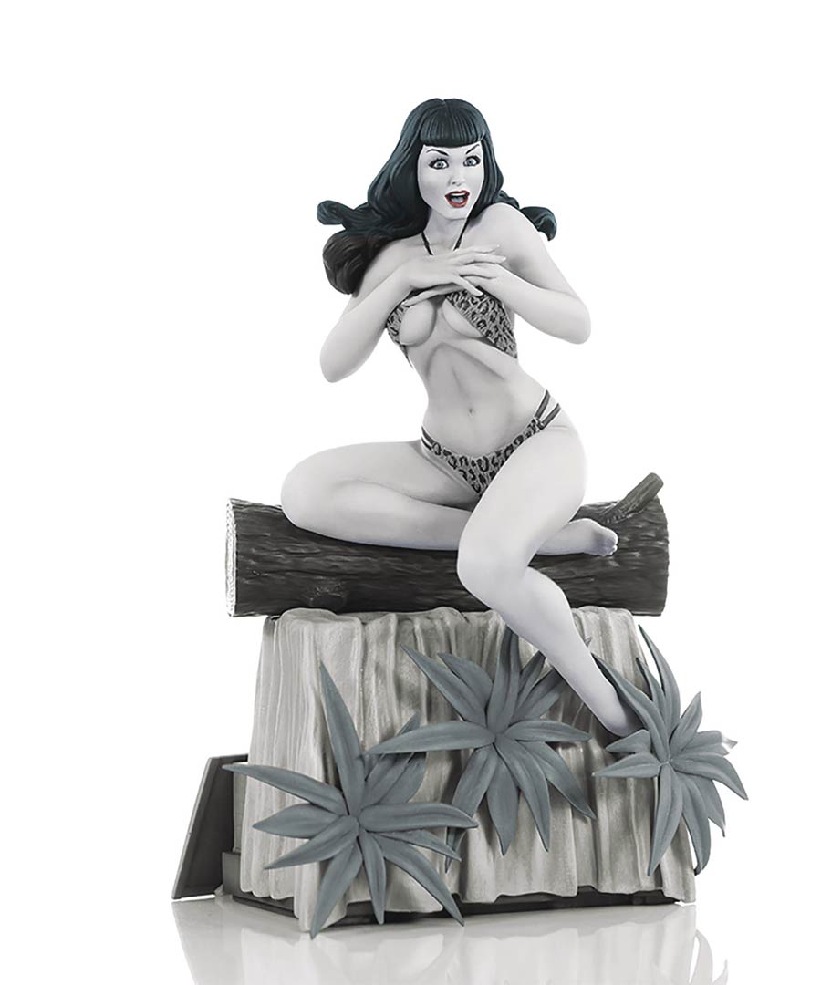 Betty Page Limited Edition Statue By Terry Dodson Black & White Edition