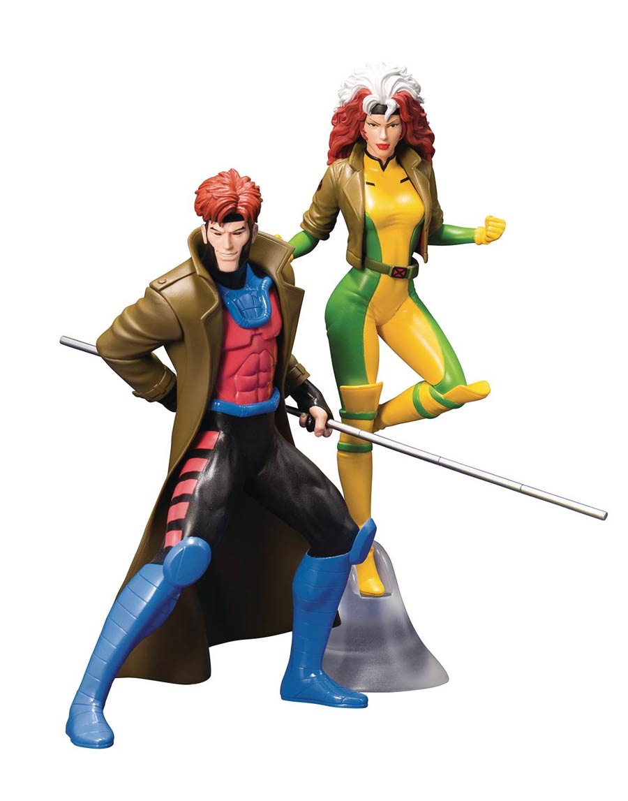 X-Men 92 Gambit & Rogue 2-Pack ARTFX Plus Statue