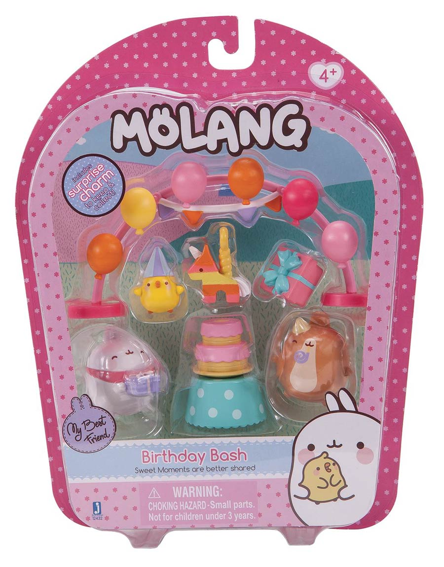 Molang Figure & Accessory Theme 3-Pack Assortment Case