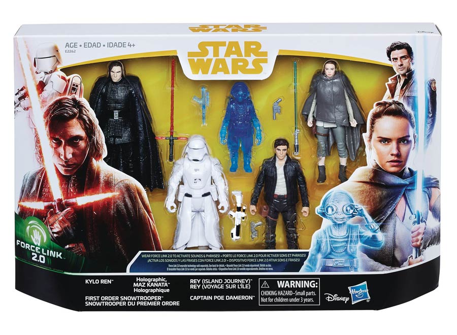 Star Wars Episode VIII The Last Jedi Reys Island Journey 3.75-Inch Action Figure Set Multipack Case
