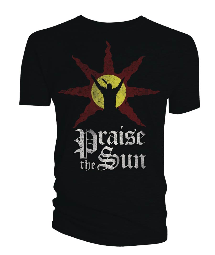 Dark Souls Praise The Sun Black T-Shirt Large