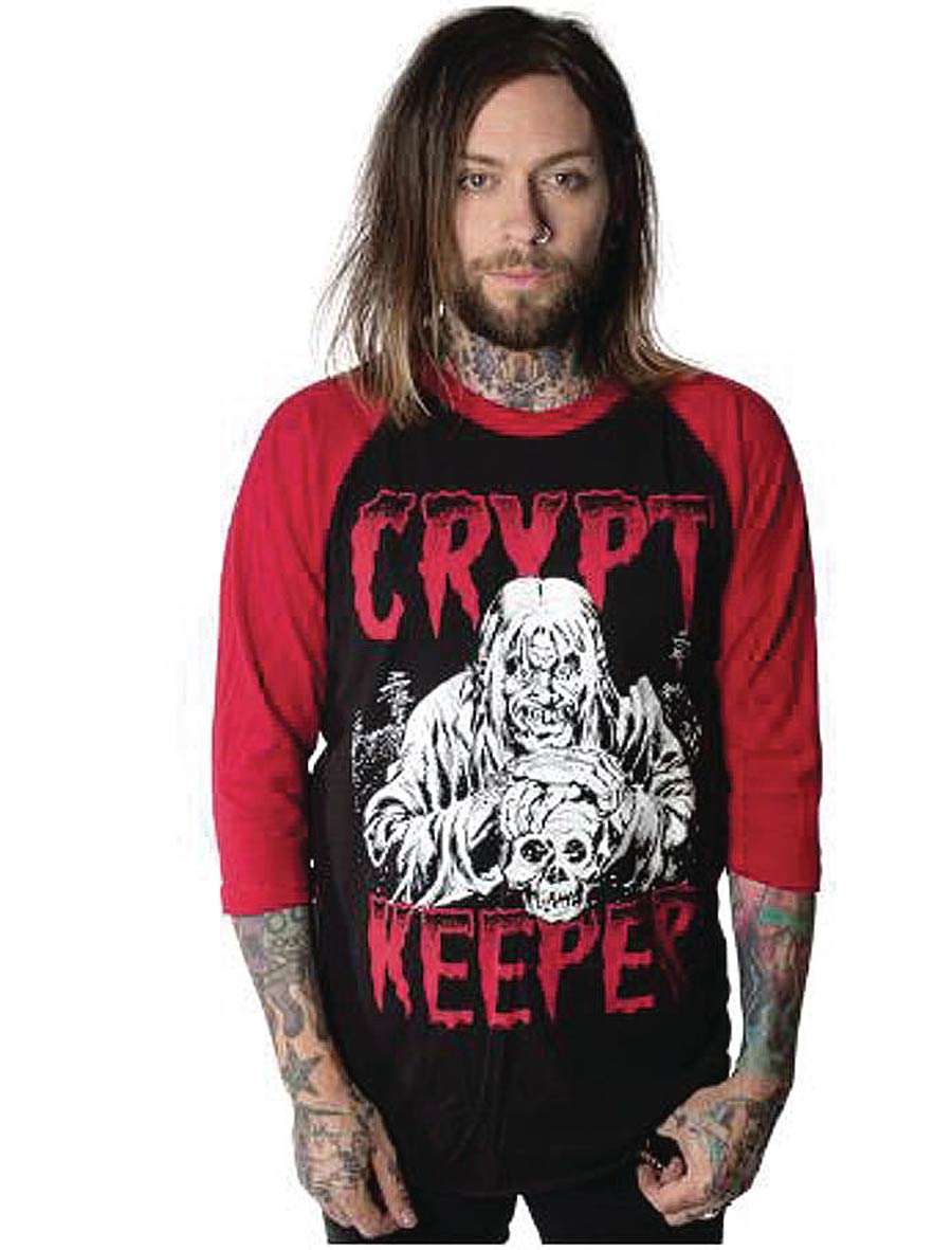 Tales From The Crypt Crypt Keeper Long Sleeve Black Red Shirt Large