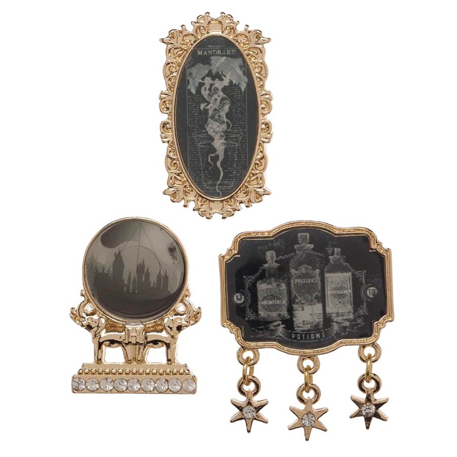 Harry Potter Embellished Lapel Pin 3-Piece Box Set