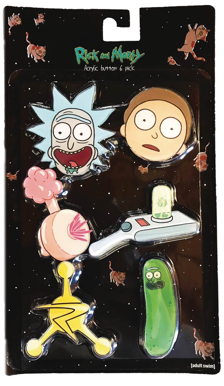 Rick And Morty 6-Piece Acrylic Button Set