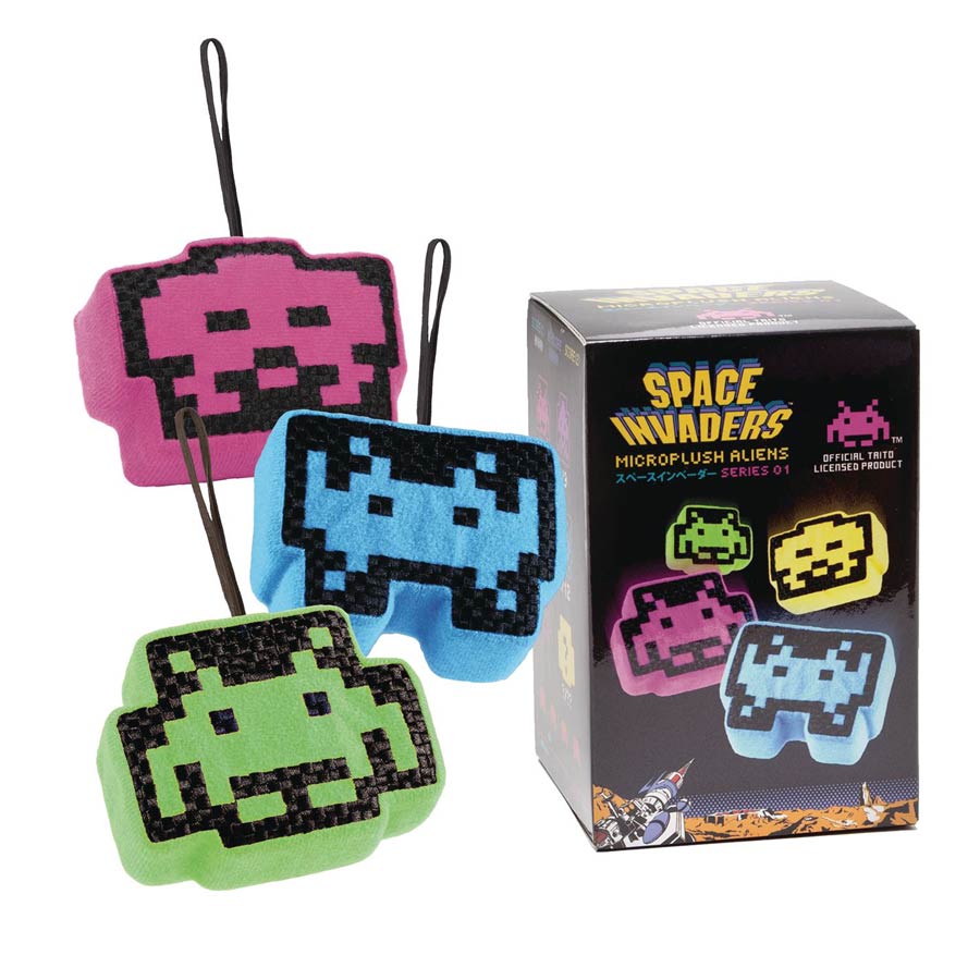 Space Invaders Microplush Blind Mystery Box Display