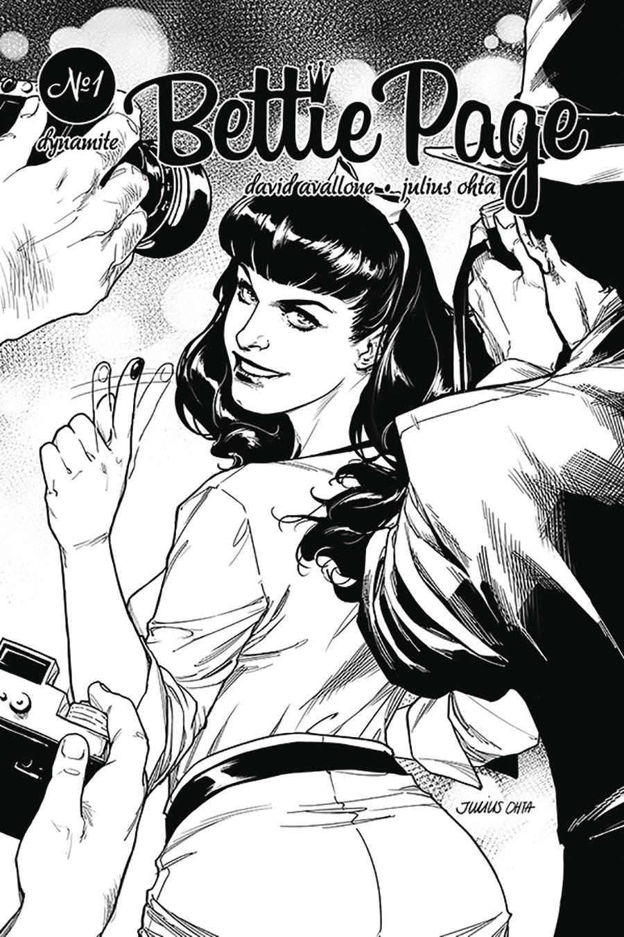 Bettie Page Vol 2 #1 Cover J Incentive Julius Ohta Black & White Cover