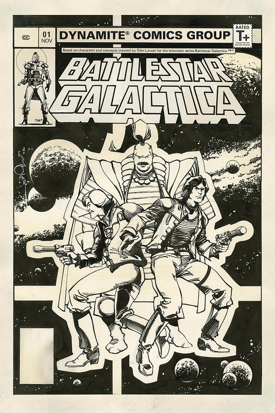 Battlestar Galactica Classic #1 Cover F Incentive Walter Simonson Black & White Cover