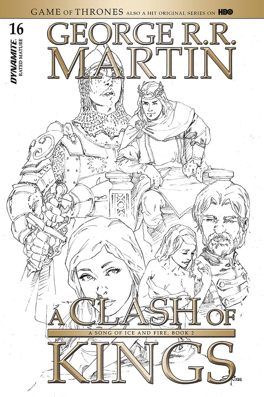 Game Of Thrones Clash Of Kings #16 Cover D Incentive Mel Rubi Black & White Cover