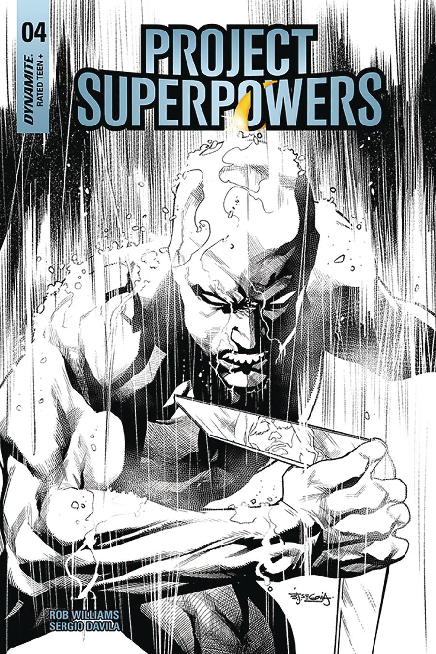 Project Superpowers Vol 3 #4 Cover H Incentive Stephen Segovia Black & White Cover