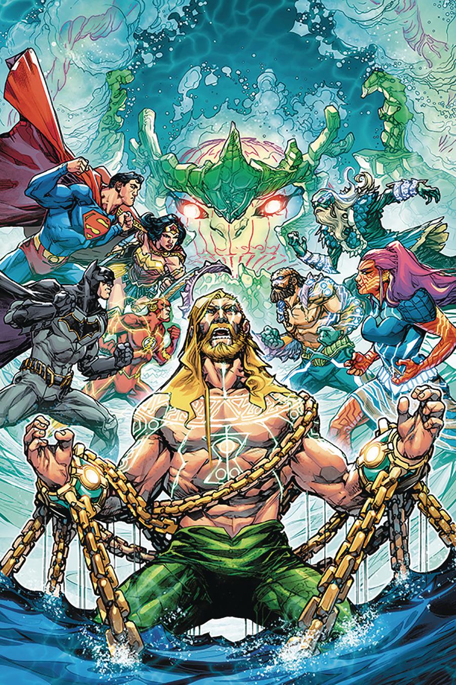 Justice League Aquaman Drowned Earth #1 Cover C DF Signed By Howard Porter (Drowned Earth Part 1)