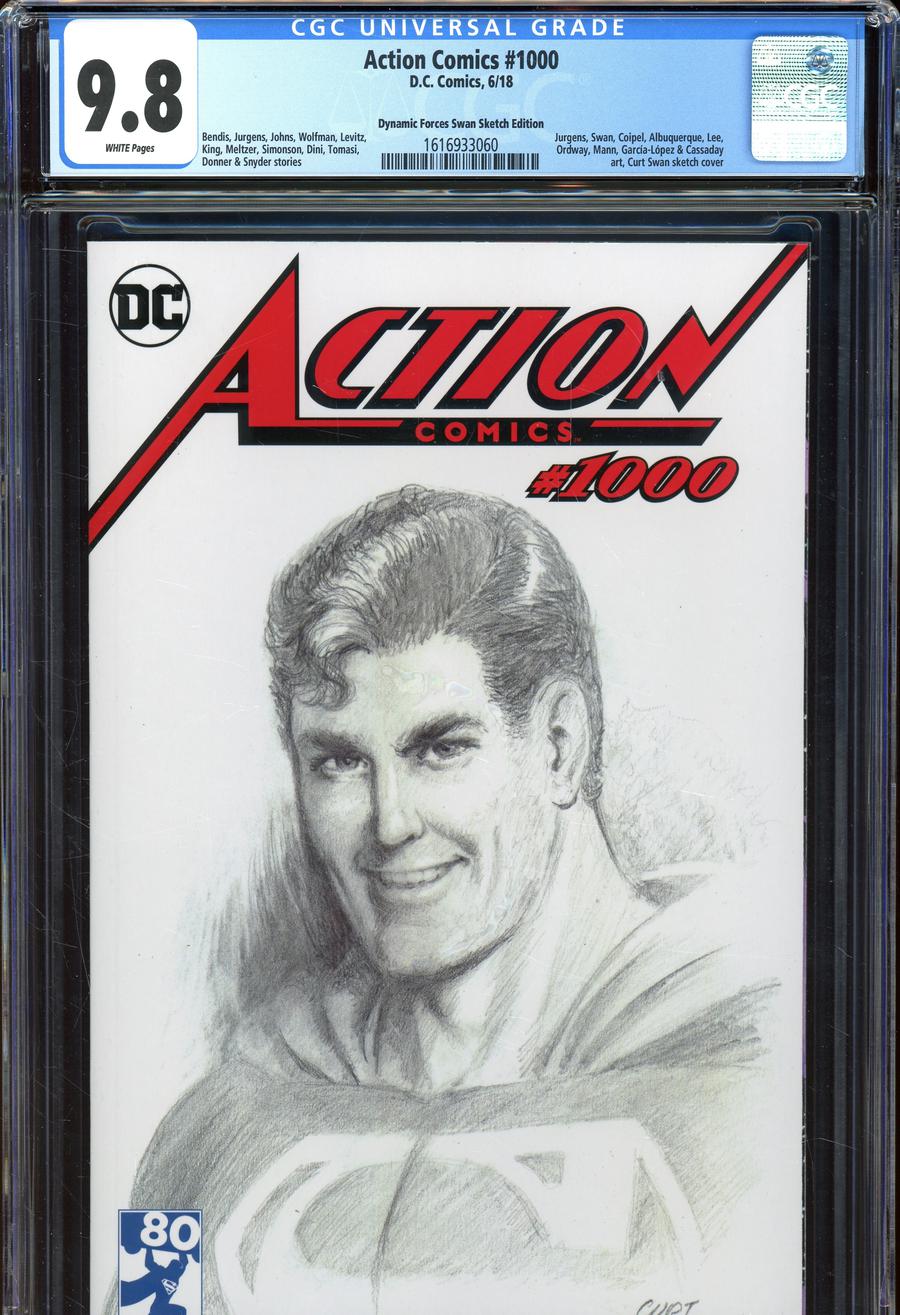 Action Comics Vol 2 #1000 Cover Z-X DF Exclusive Curt Swan Variant Cover CGC Graded