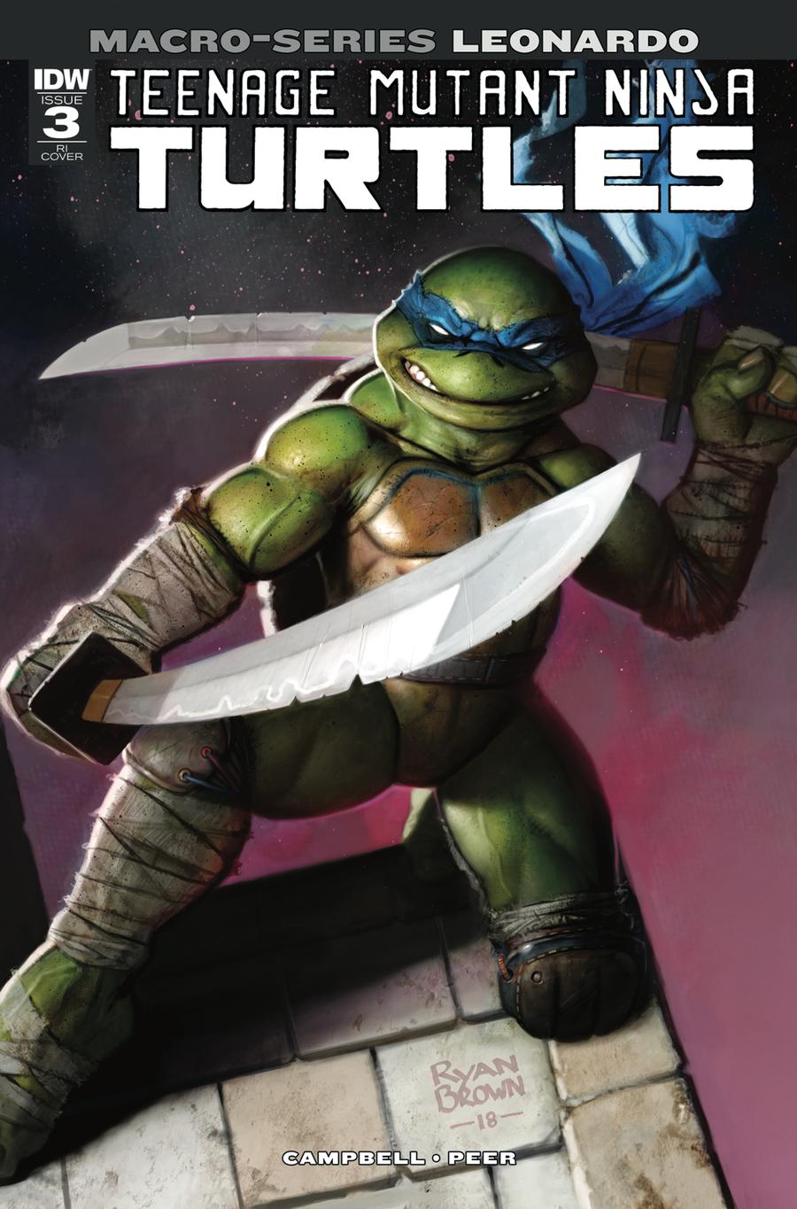 Teenage Mutant Ninja Turtles Macro-Series Leonardo Cover C Incentive Ryan Brown Variant Cover