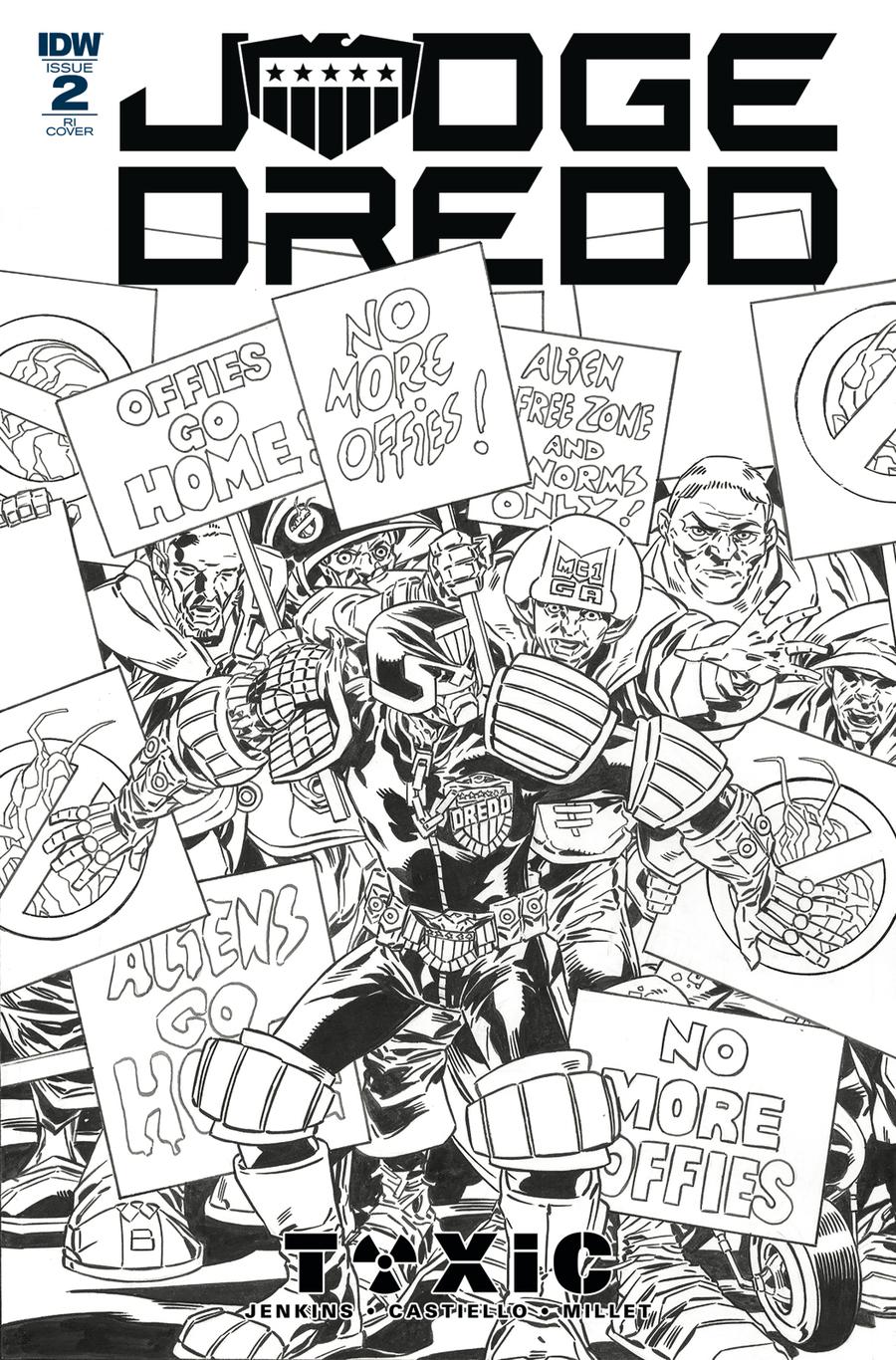 Judge Dredd Toxic #2 Cover C Incentive Mark Buckingham Sketch Cover