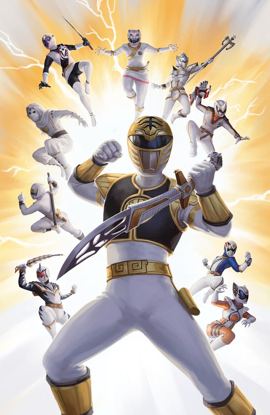 Mighty Morphin Power Rangers (BOOM Studios) #33 Cover D Incentive Linda Lithen Virgin Variant Cover (Shattered Grid Tie-In)