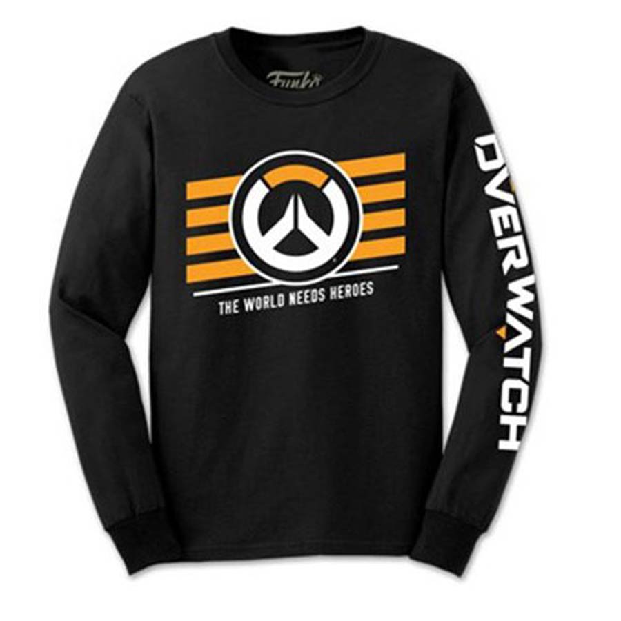 POP Tees Overwatch Long Sleeve Black Shirt XX-Large