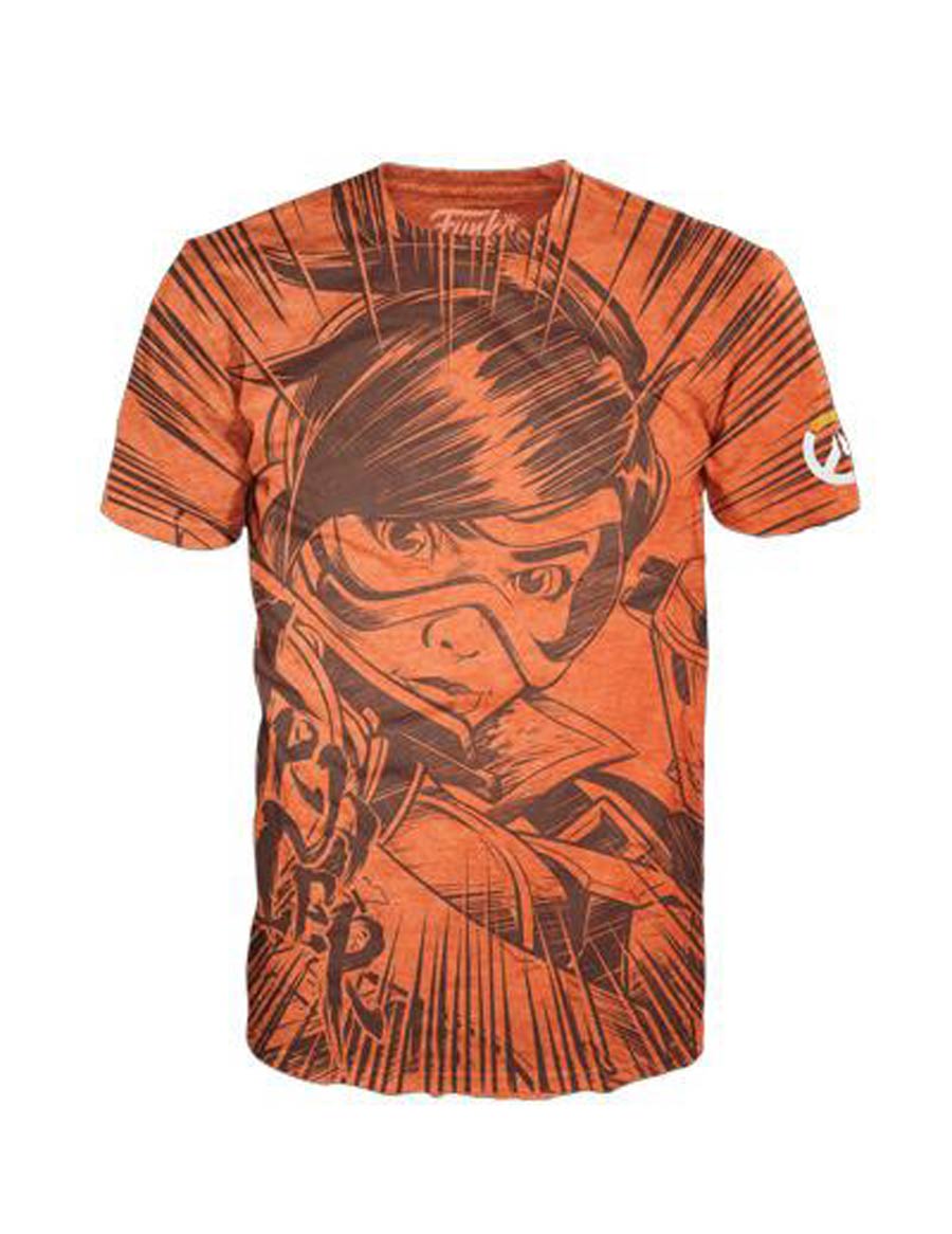 POP Tees Overwatch Tracer Jumbo Orange T-Shirt Large