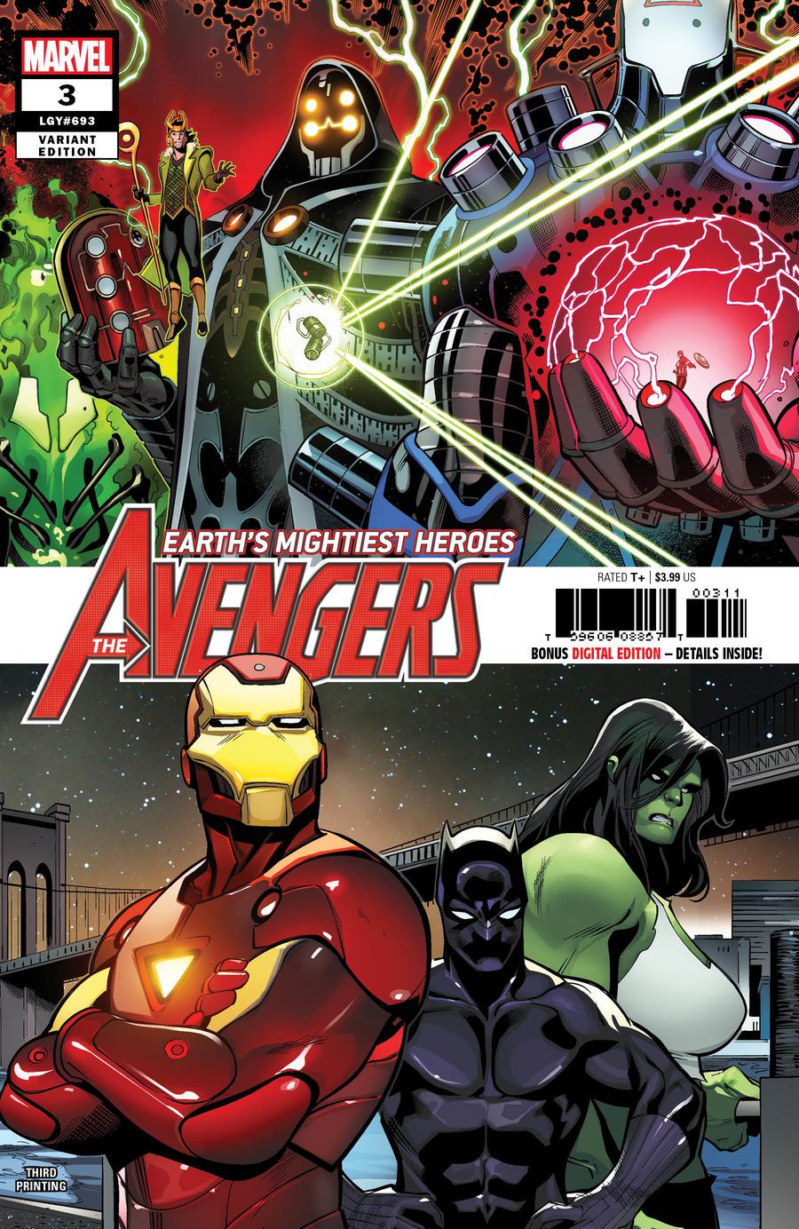 Avengers Vol 7 #3 Cover D 3rd Ptg Variant Paco Medina Cover