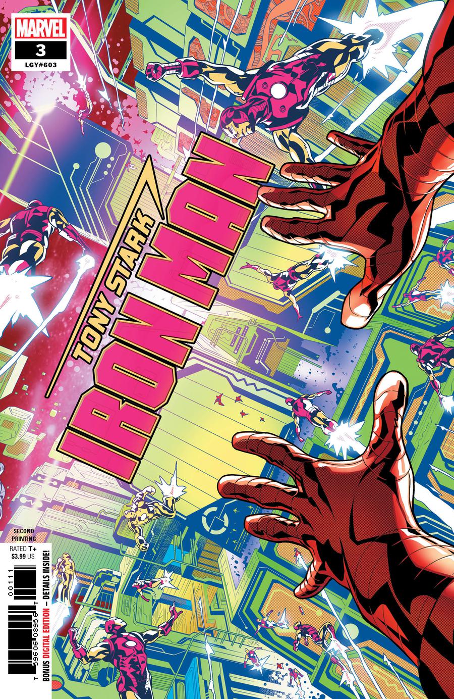 Tony Stark Iron Man #3 Cover D 2nd Ptg Variant Valerio Schiti Cover