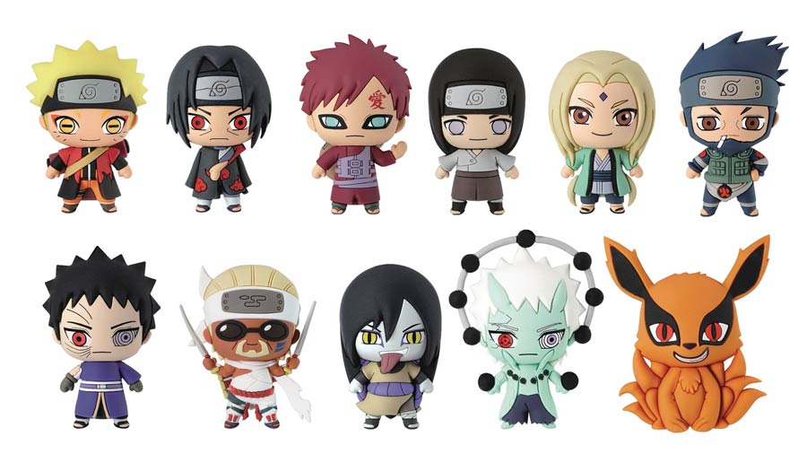 Naruto Shippuden Foam Keyring Series 2 Blind Mystery Box Display