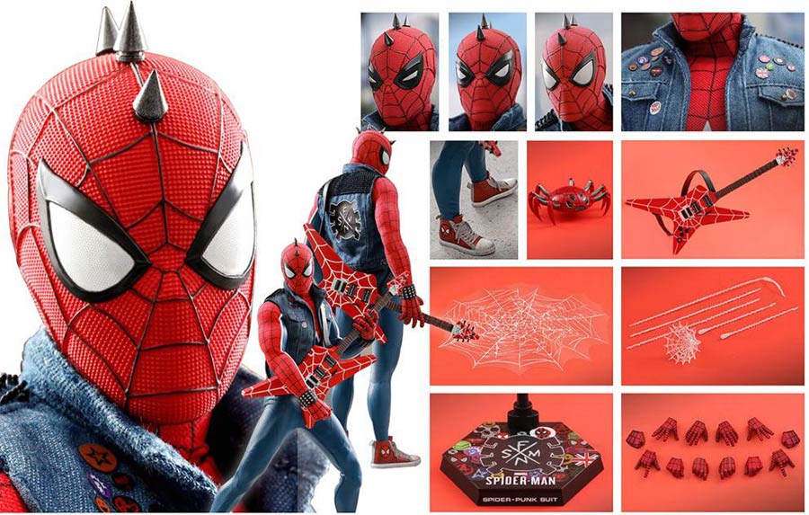Spider-Man Spider Punk Suit Video Game Masterpiece Series Sixth Scale Figure
