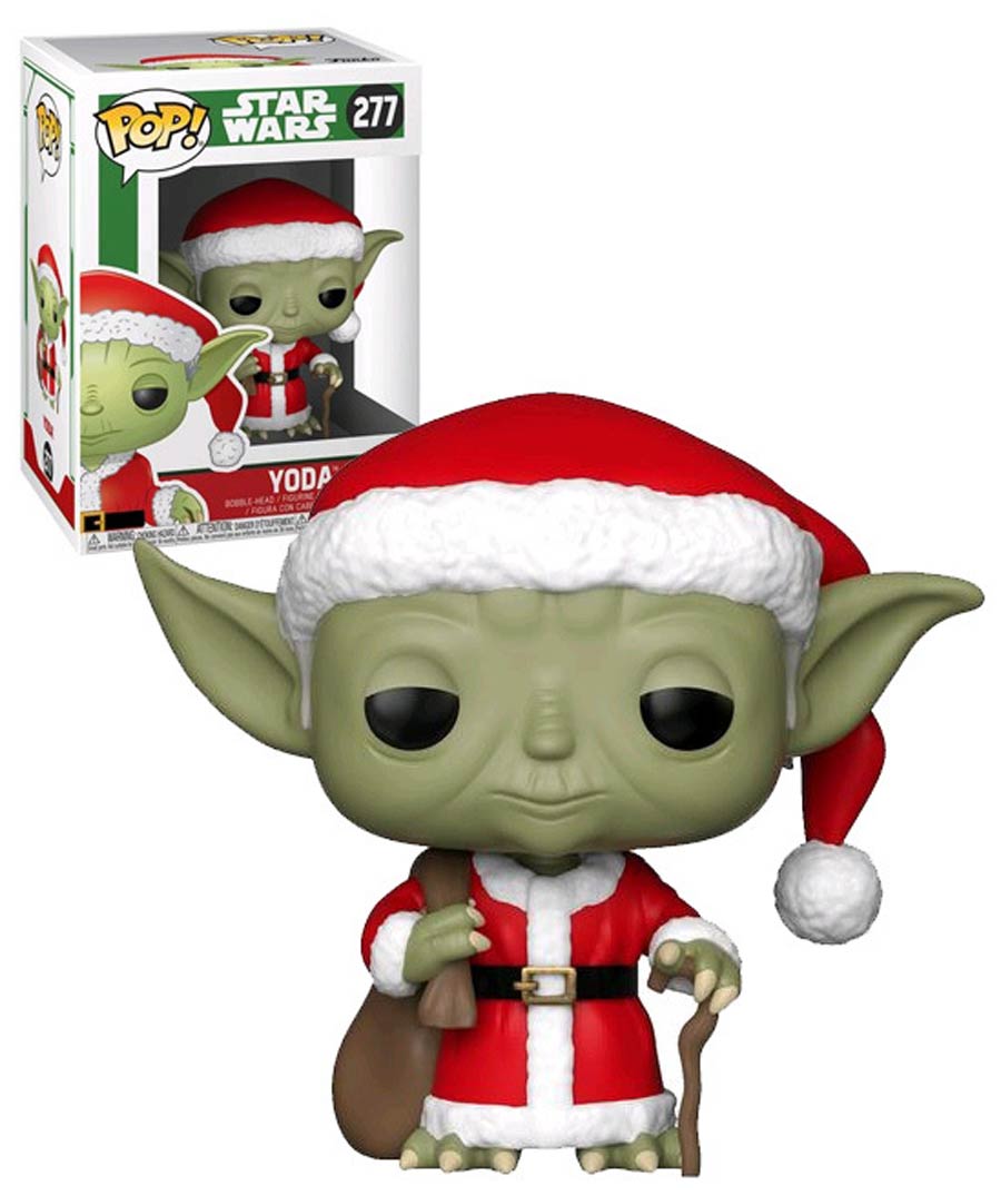 POP Star Wars 277 Holiday Santa Yoda Vinyl Bobble Head