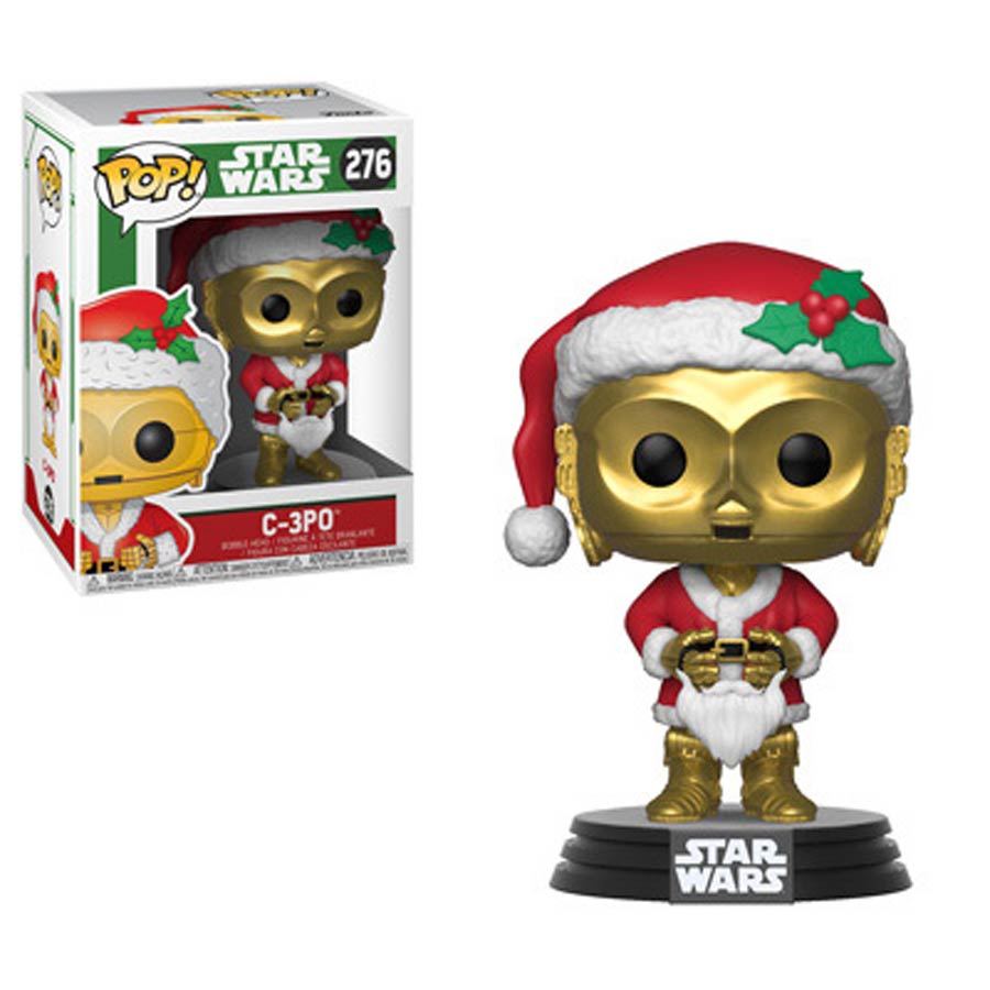 POP Star Wars 276 Holiday C-3PO As Santa Vinyl Bobble Head