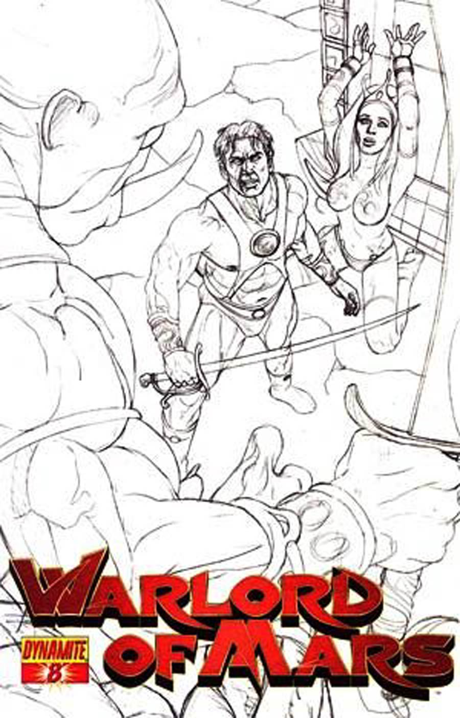 Warlord Of Mars #8 Cover E Incentive Joe Jusko Sketch Cover