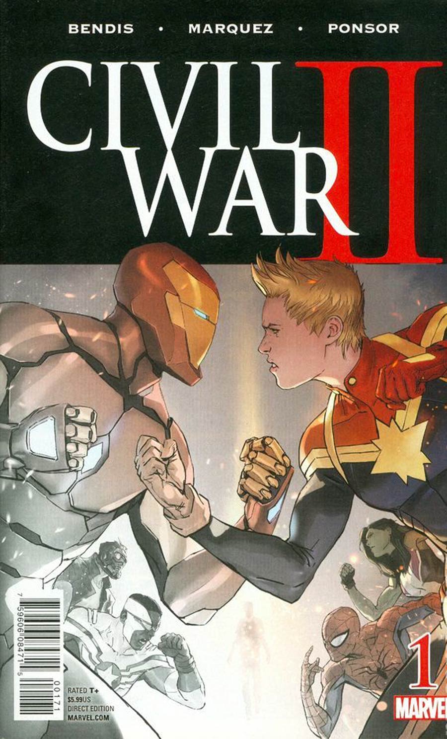 Civil War II #1 Cover Z-B Half Sketch Variant Cover