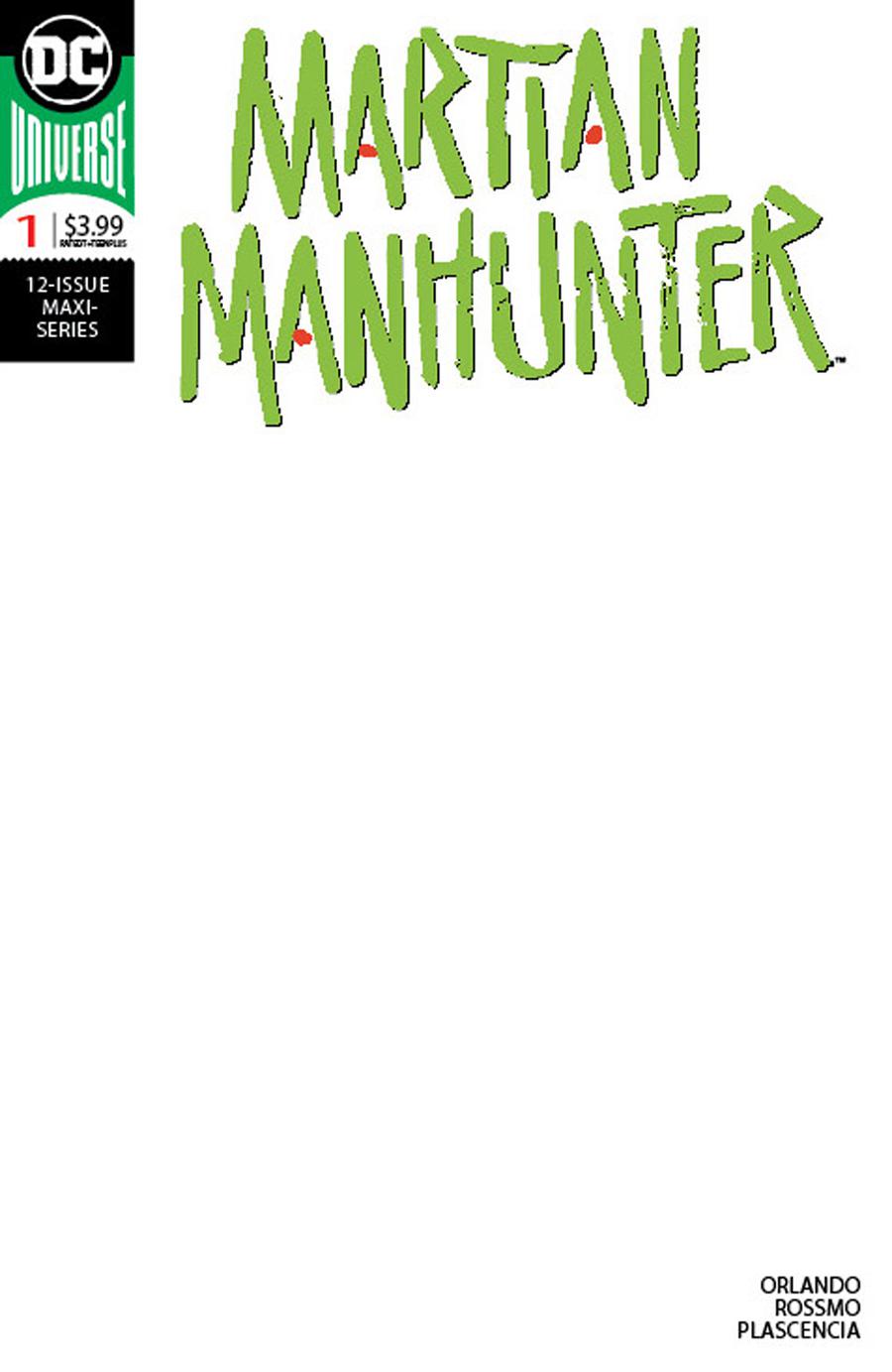 Martian Manhunter Vol 5 #1 Cover C Variant Blank Cover