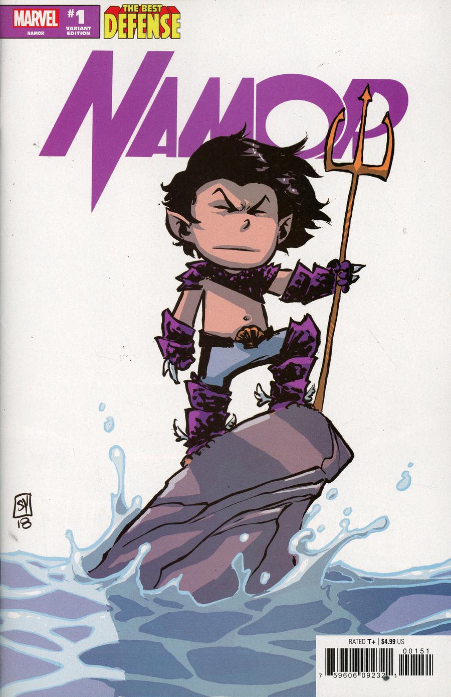 Defenders Namor #1 Cover B Variant Skottie Young Baby Cover (Best Defense Part 2)