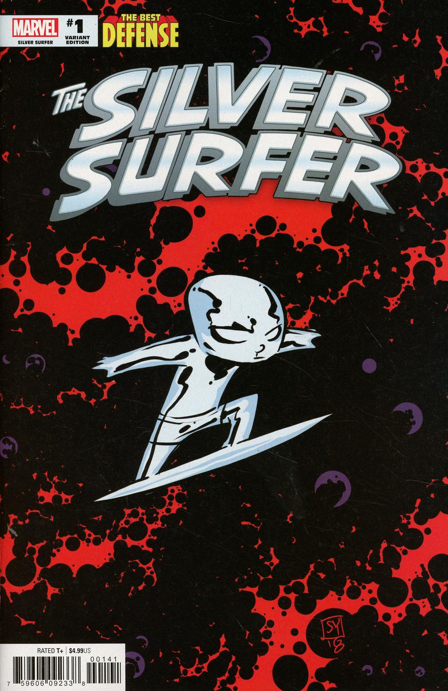 Defenders Silver Surfer #1 Cover B Variant Skottie Young Baby Cover (Best Defense Part 4)
