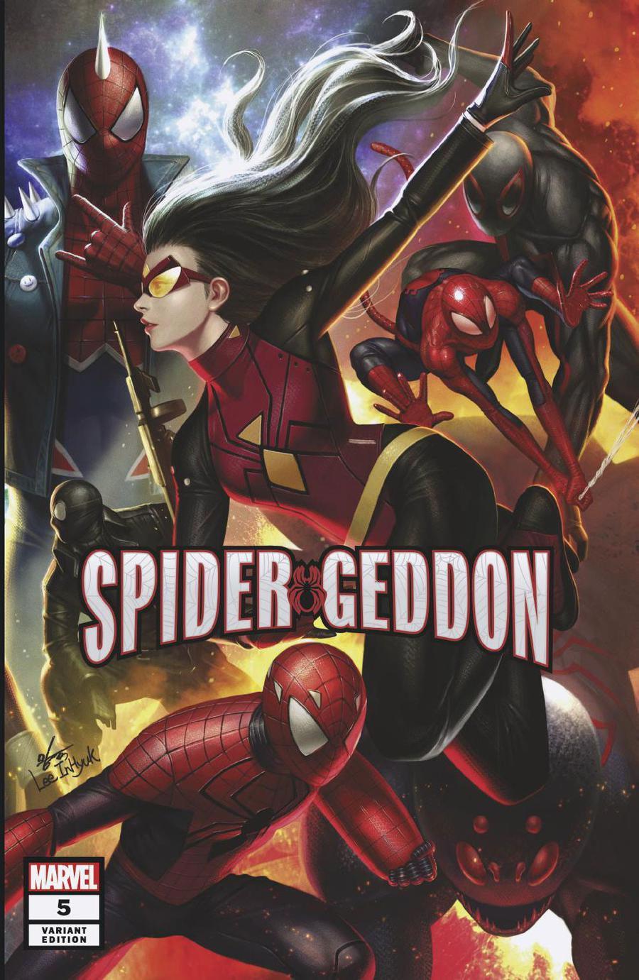 Spider-Geddon #5 Cover B Variant In-Hyuk Lee Connecting Cover (6 Of 6)