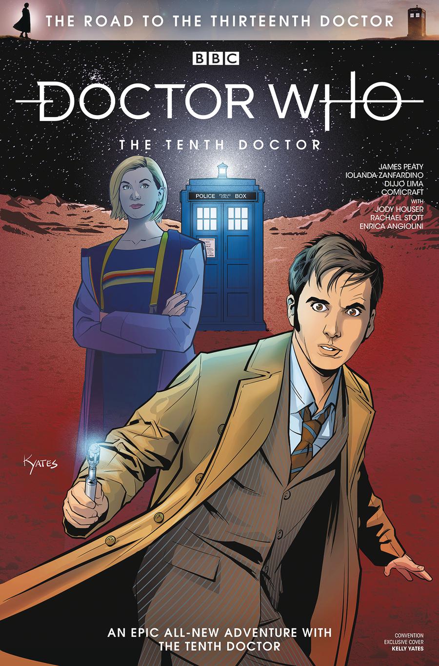 Doctor Who Road To The 13th Doctor #1 10th Doctor Cover D SDCC Exclusive Kelly Yates Variant Cover