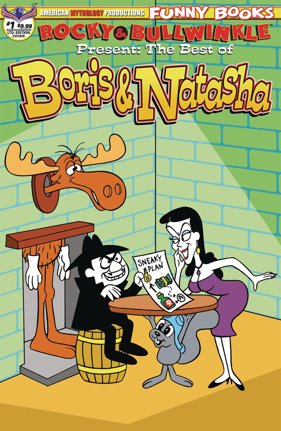 Rocky & Bullwinkle Present Best Of Boris & Natasha #1 Cover B Variant Retro Animation Limited Edition Cover