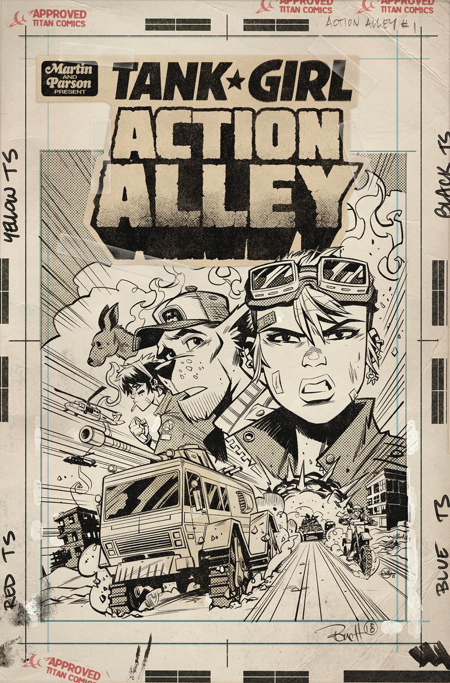 Tank Girl Vol 3 #1 Action Alley Cover D Variant Brett Parson Artist Edition Cover