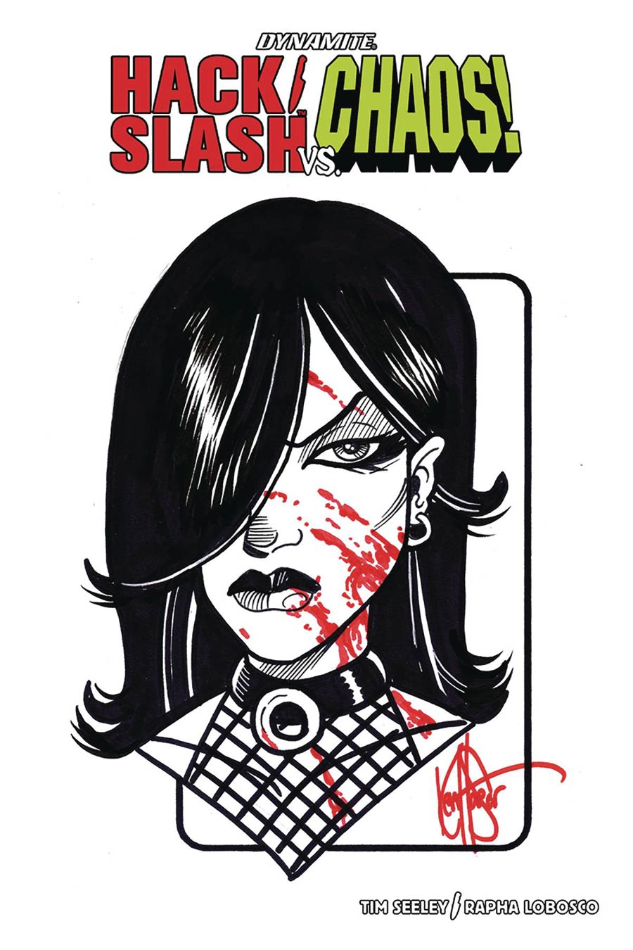 Hack Slash vs Chaos #1 Cover K Ken Haeser Cassie Hack Remarked Edition