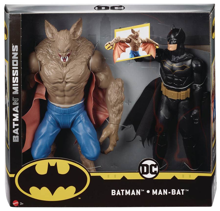 Batman Knight Missions vs Man-Bat 2-Pack 12-Inch Action Figure Case