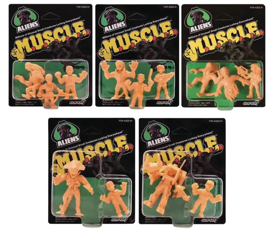 Aliens M.U.S.C.L.E. Figure Wave 1 5-Piece Assortment Case