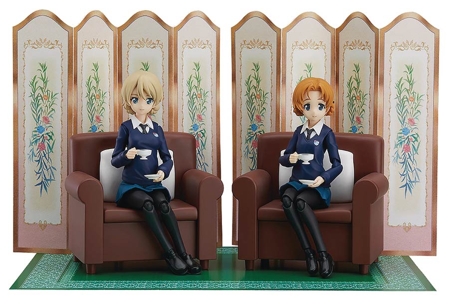 Girls Und Panzer Das Finale Darjeeling & Orange Pekoe Figma Action Figure Set
