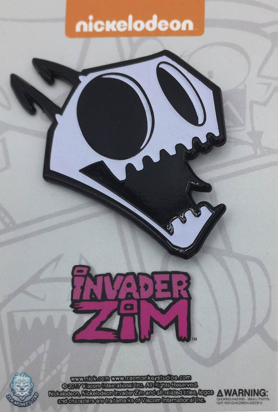 Invader Zim Glow-In-The-Dark X-Ray Pin - Zim