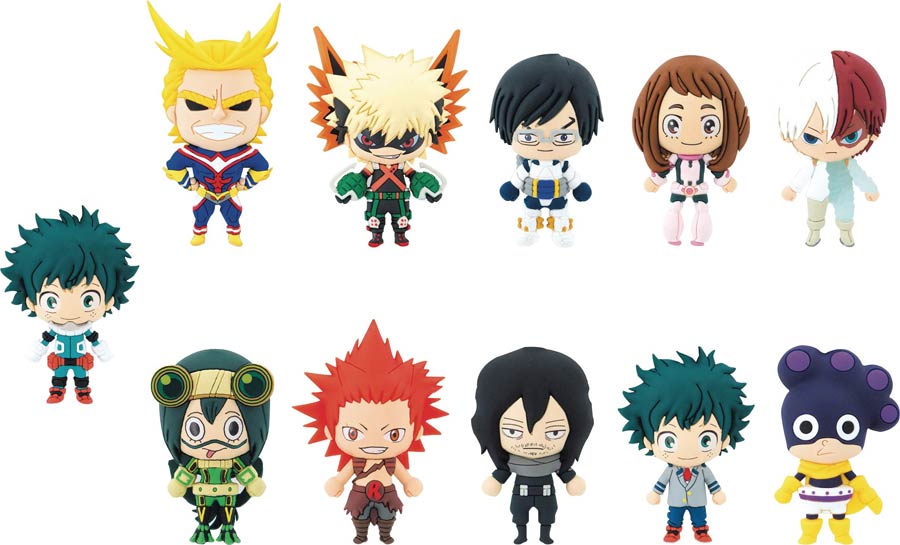 My Hero Academia 3D Figural Keyring Blind Mystery Box 24-Piece Display