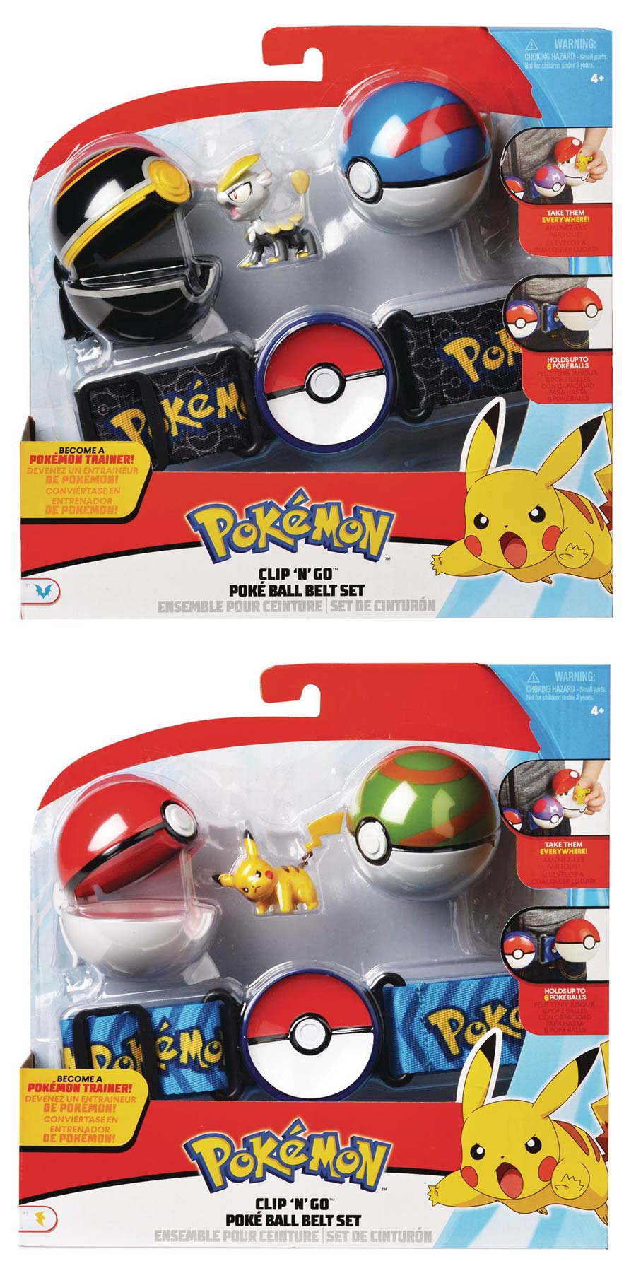 Pokemon Clip-N-Go Pokeball Belt Set Assortment Case