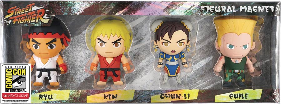 Street Fighter 3D Foam Magnet Convention Exclusive 4-Piece Set