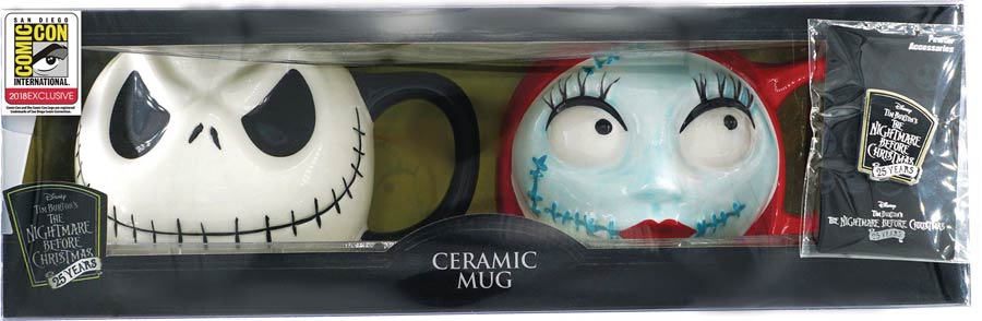 Nightmare Before Christmas 25th Anniversary Convention Exclusive Mugs & Pin Set