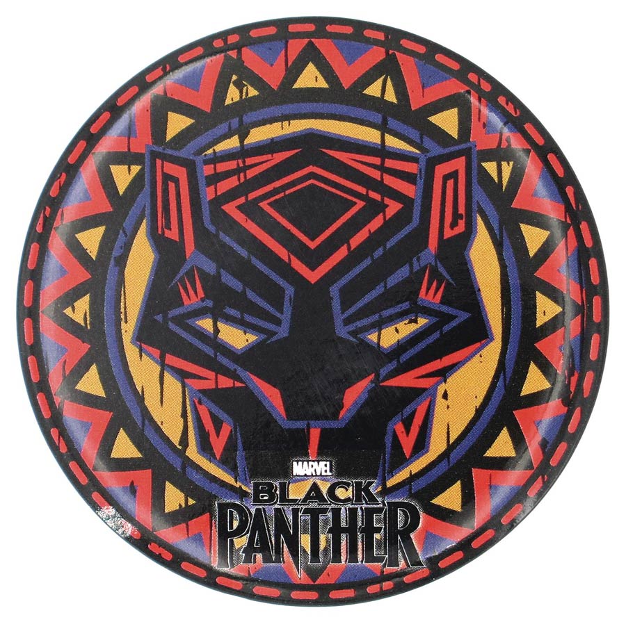 Black Panther Tribal Button Magnet